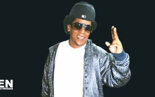 Tego Calderón performing live, blending salsa and reggaetón on stage, symbolizing Afro-Caribbean musical fusion.