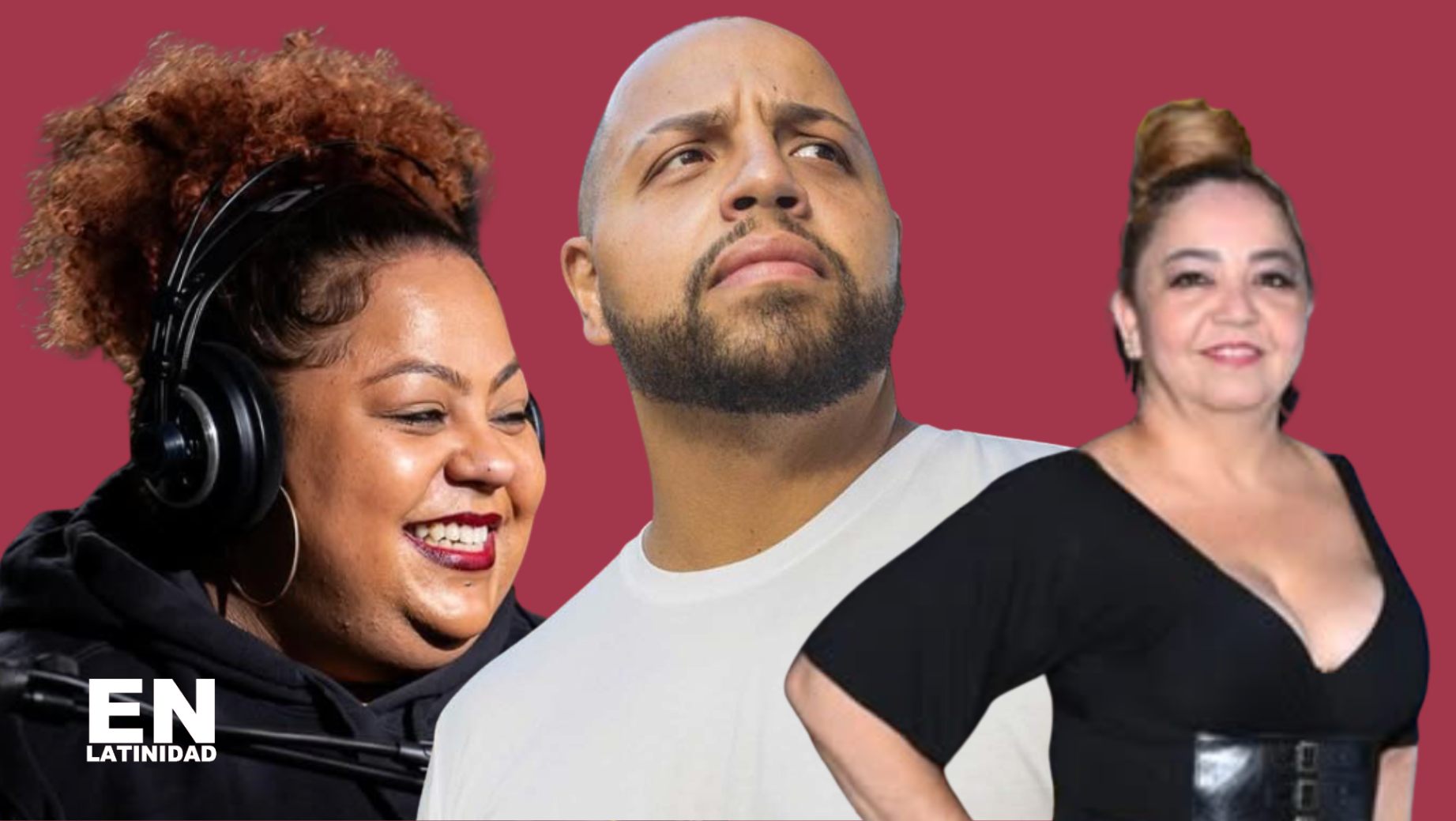 The Ortiz family smiling together during a comedy shoot, representing Dominican-American culture through humor and love.